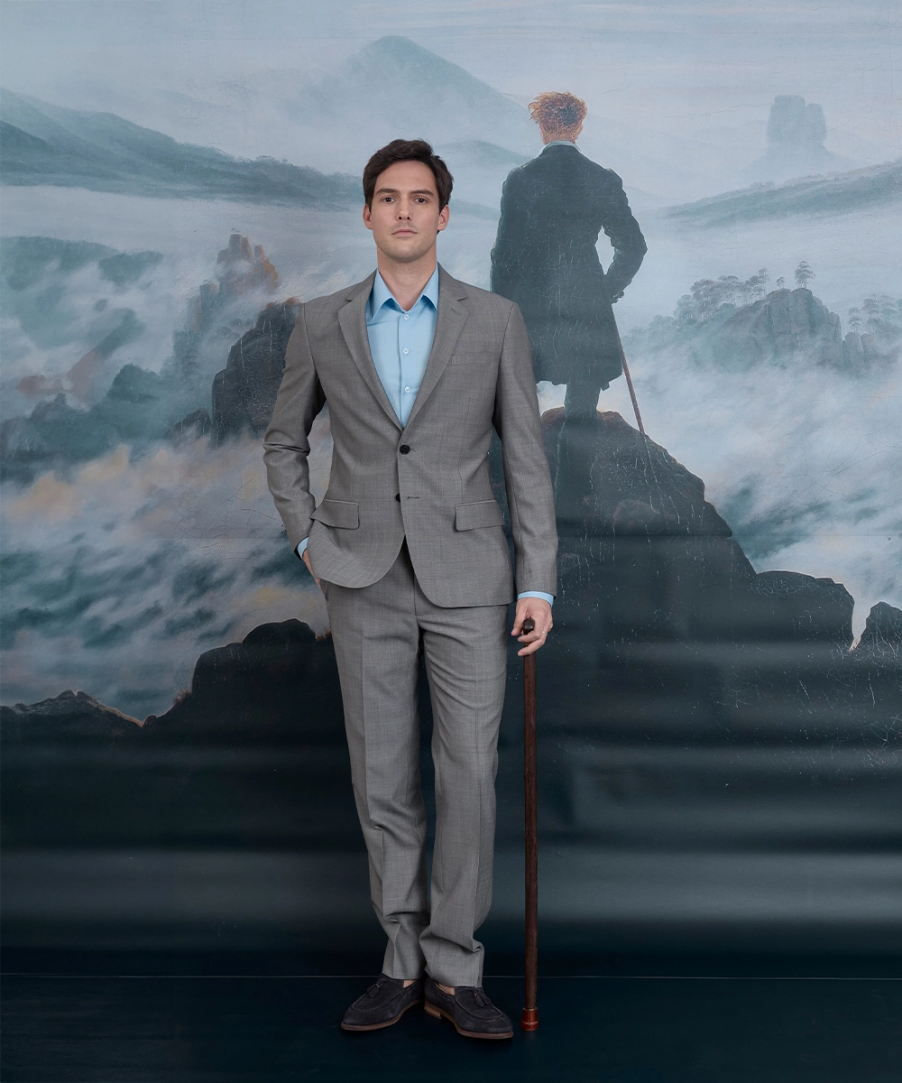 深灰素面 成套西裝