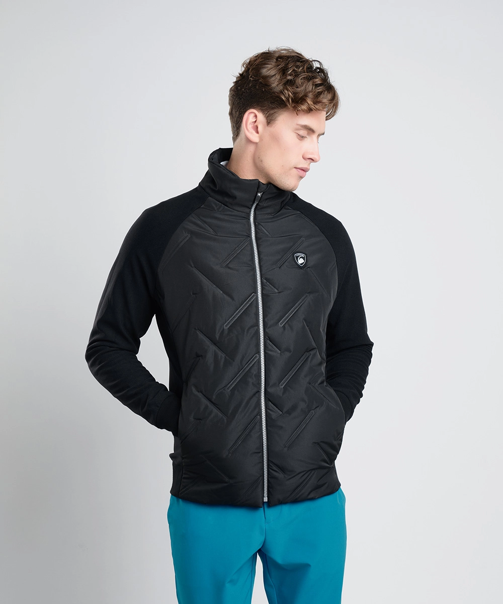 立領鋪棉防潑水壓花外套