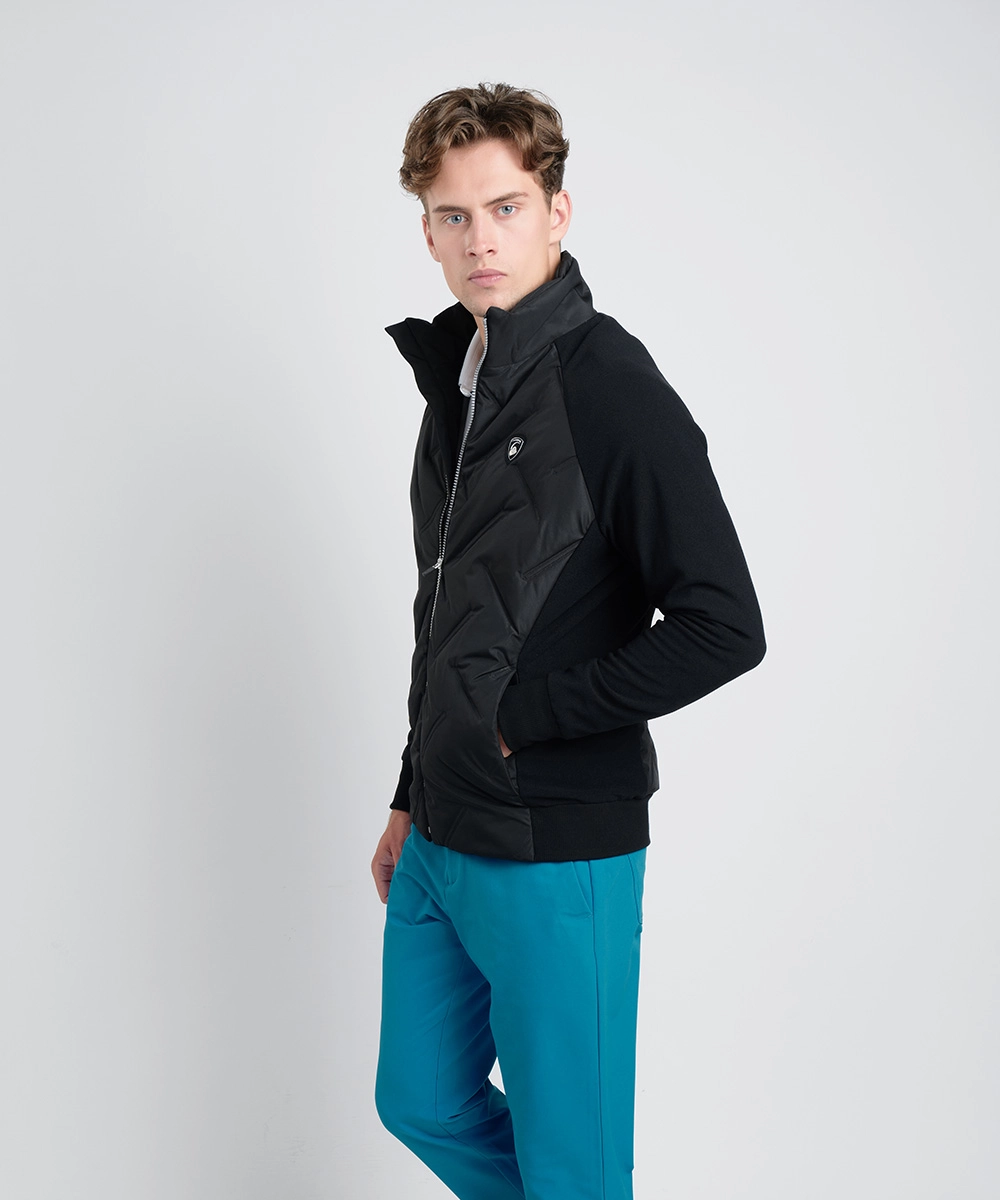 立領鋪棉防潑水壓花外套