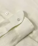 米白亞麻休閒襯衫 