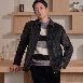 黑灰千鳥格紋毛呢夾克 